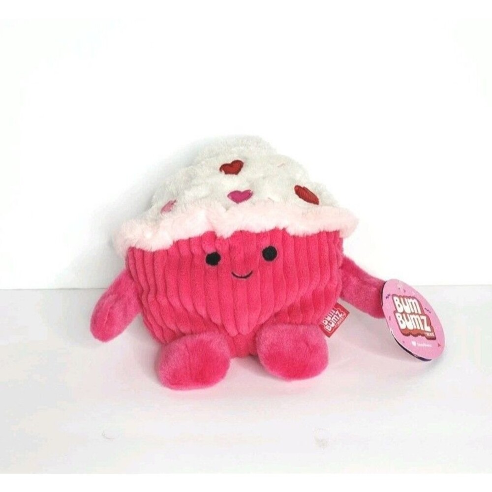 Kelleytoy Bum Bumz Cole The Cupcake Valentines Plush NWT